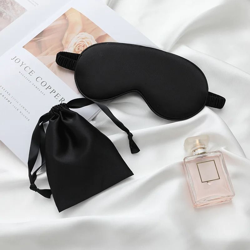 Silk Feel Sleep Set With Eye Mask Scrunchies And Cloth Bag