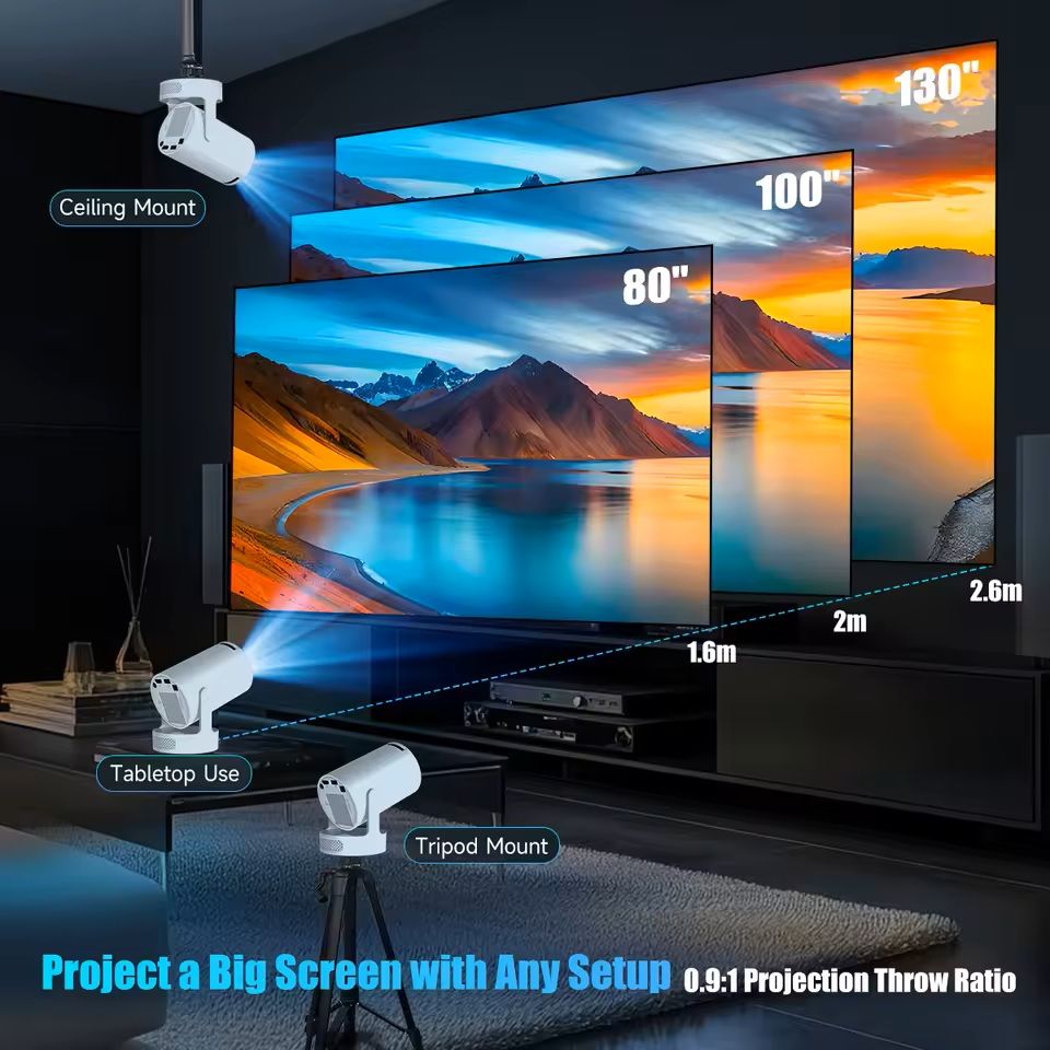 Magcubic HY300 Pro Projector With WiFi Bluetooth and Built In Speaker