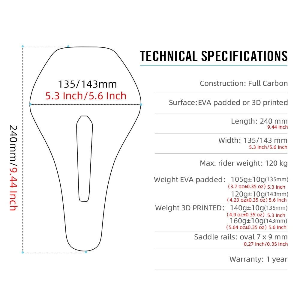3D Printed Carbon Bicycle Saddle