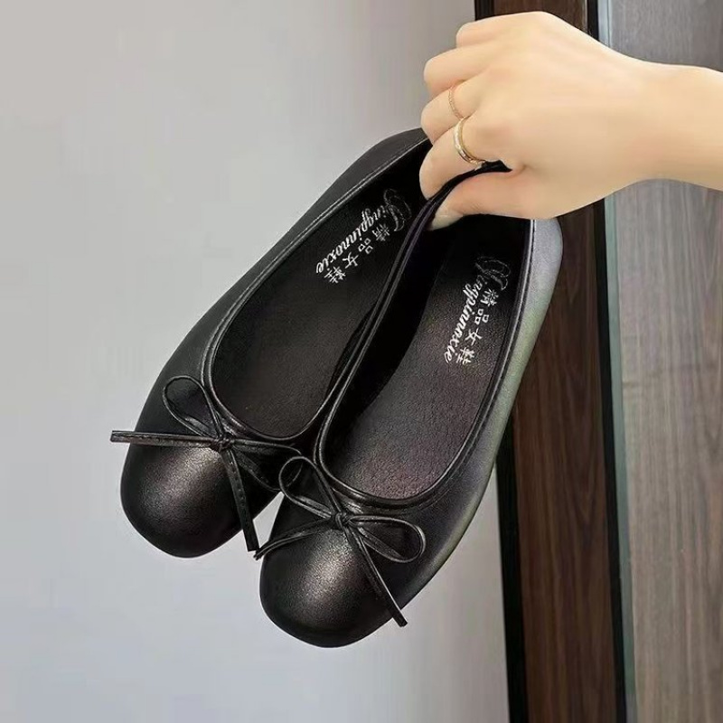 Flats Gentle Bow-Knot Design, Spring Summer New Arrival Evening Breeze Commuter Versatile Single Shoes