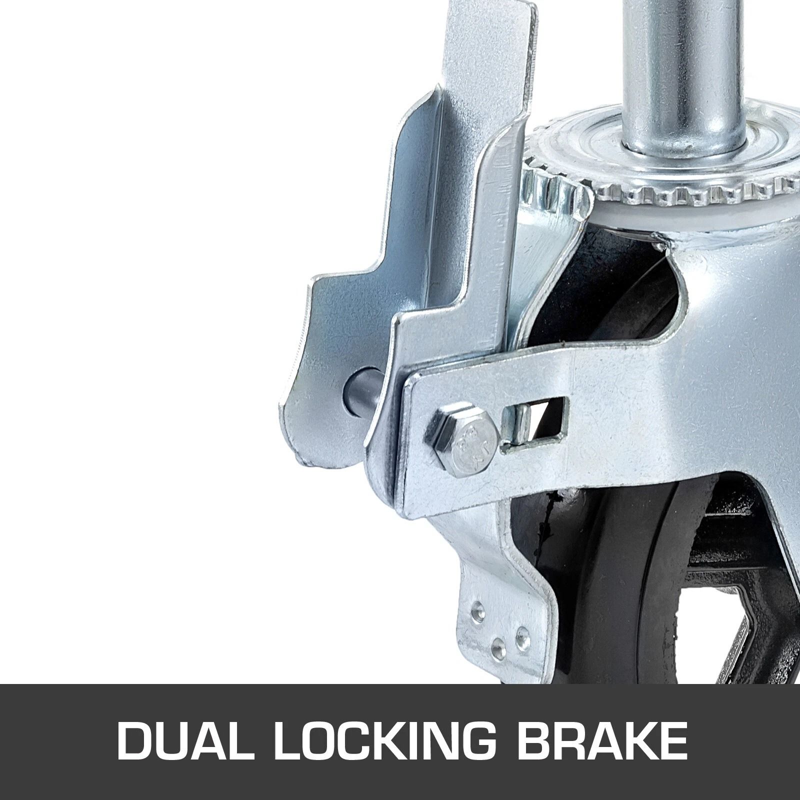 Scaffolding Caster Wheels with Locking Brakes, Capacity, Stem