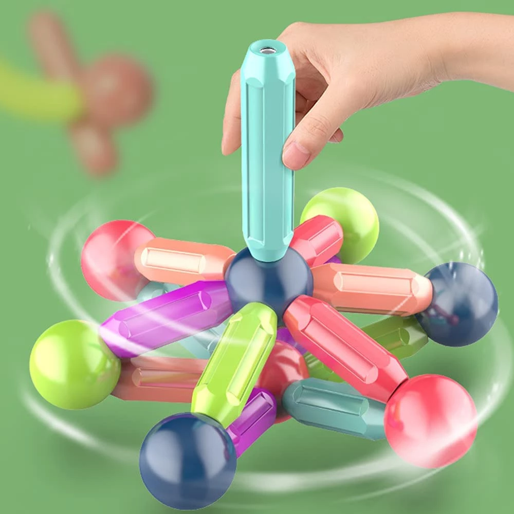Magnetic Balls and Rods Building Blocks – Educational Toy, Perfect Kids Gift