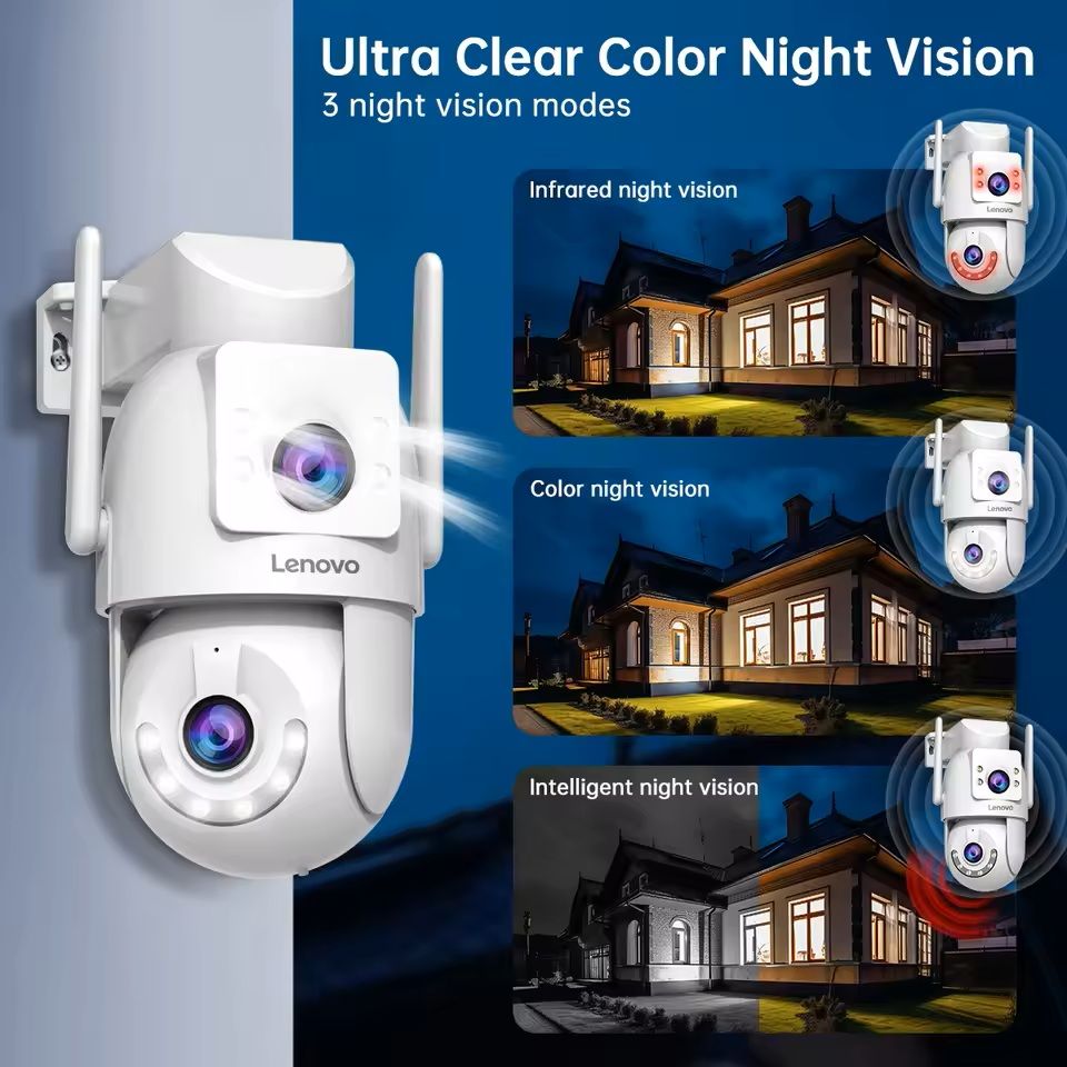 SecureView 4K Dual-Lens PTZ WiFi Security Camera – Smart Auto-Tracking with 5GHz Connectivity
