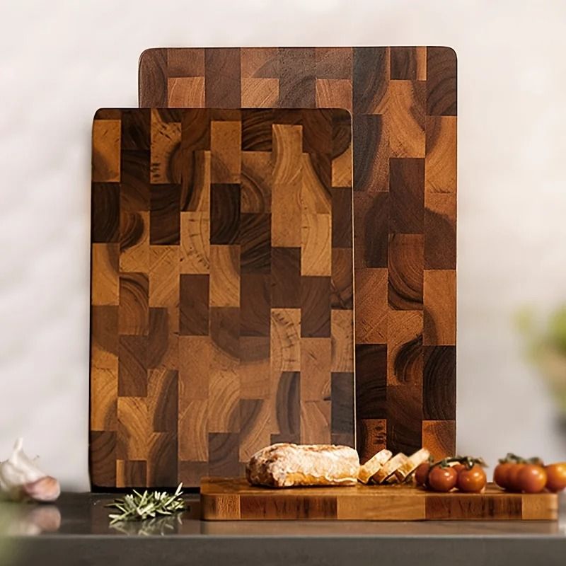 Large Wooden Cutting Board Heavy Duty Camellia Wood Chopping Board for Kitchen Prep