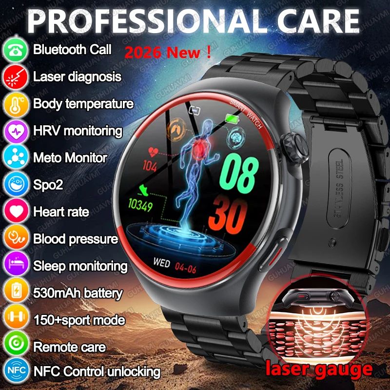 VitalTrack Pro Blood Pressure Smartwatch with Heart Rate & Sleep Monitoring