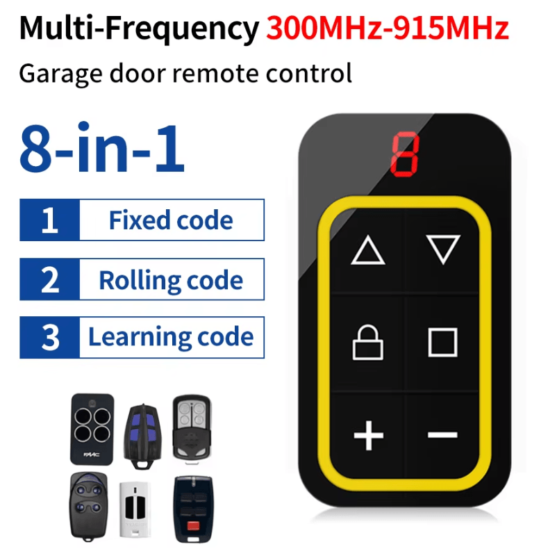 Universal Garage Remote Control Key Duplicator – 8-Channel Multi-Frequency Gate and Door Cloning Controller