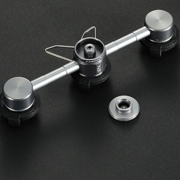 Three Way Camping Stove Adapter Portable Gas Tank Splitter for Outdoor Cooking