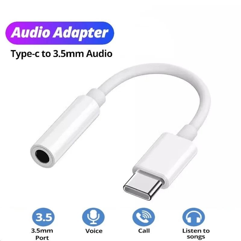 USB Type C to Audio Jack Adapter for Headphones and Earphones