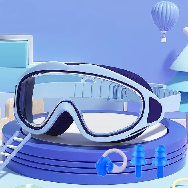 Kids Swimming Goggles Anti Fog UV Protection Wide View Waterproof Pool Glasses