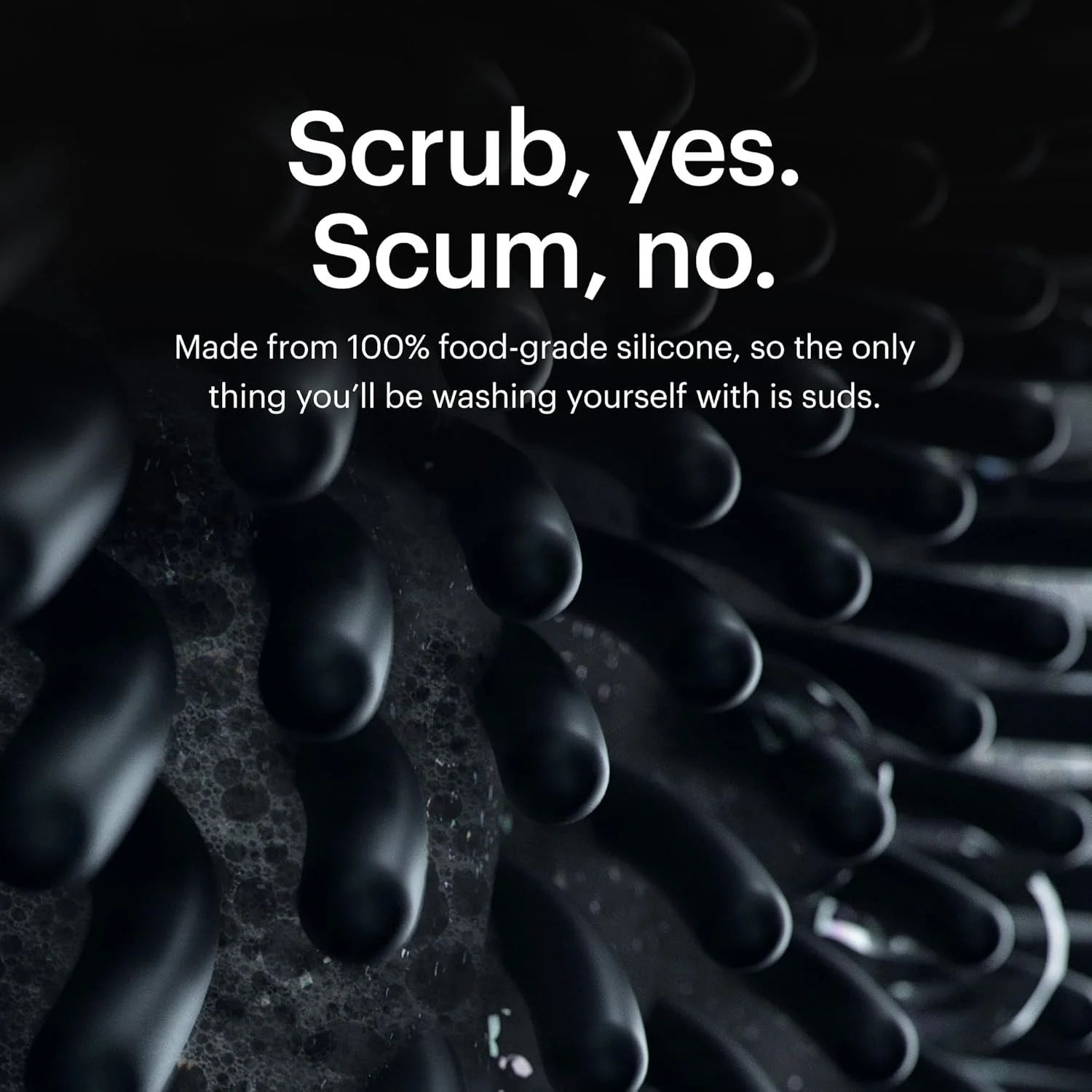 Silicone Body Scrubber Brush – Soft Exfoliating Shower Brush with Deep Cleansing Foam Technology