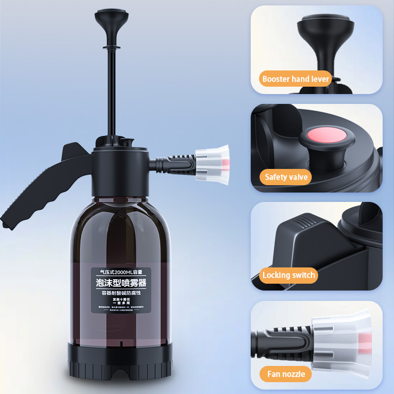 Car Wash Spray Bottle Hand Pump Foam Sprayer Car Air Pressure Spray Washer Auto Detailing & Window Cleaning Tools