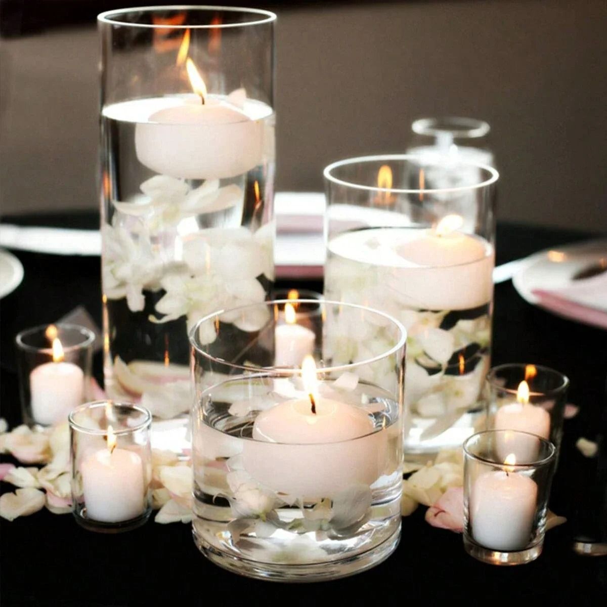 Cylinder Glass Vase & Candlestick