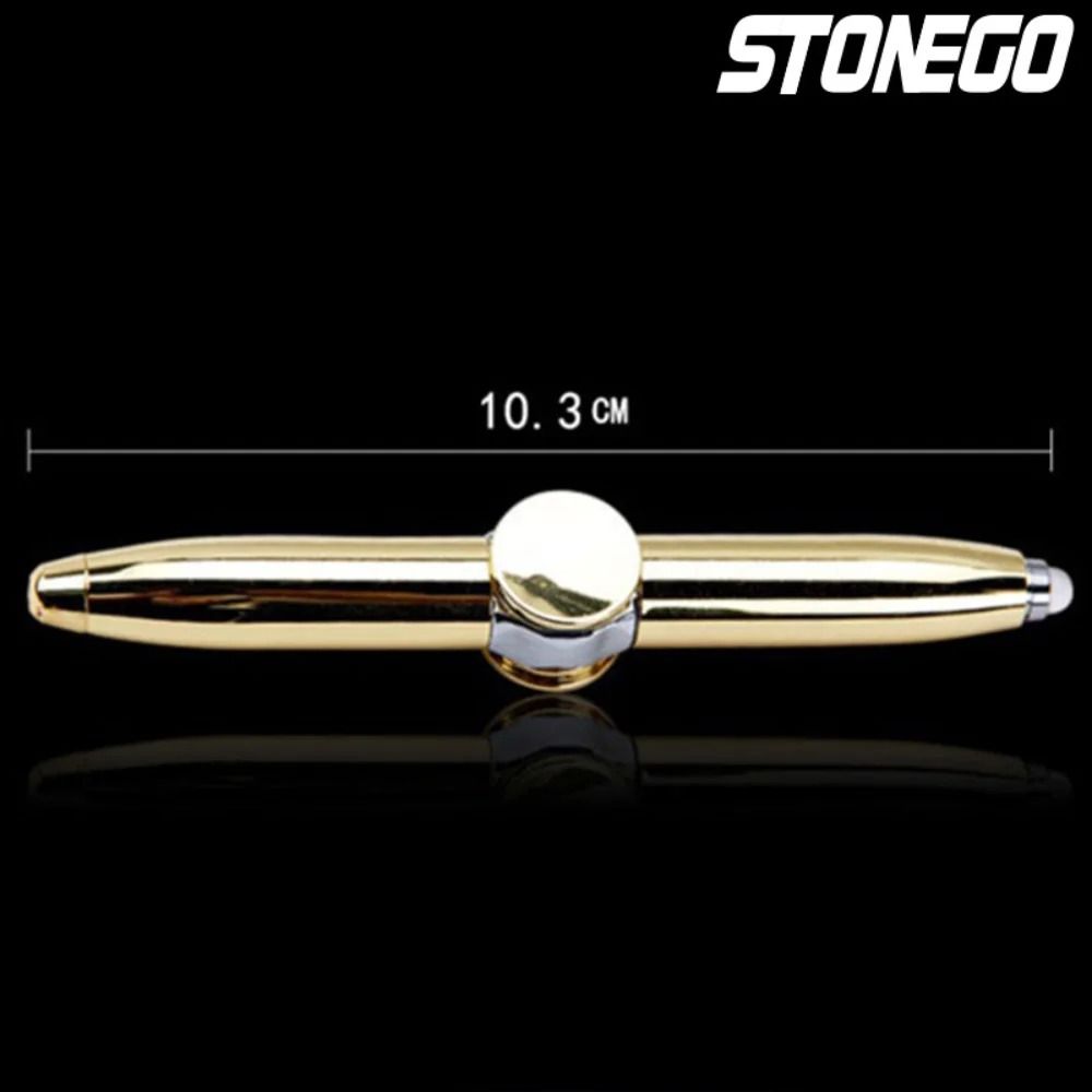 LED Decompression Gyroscope Spinner Pen