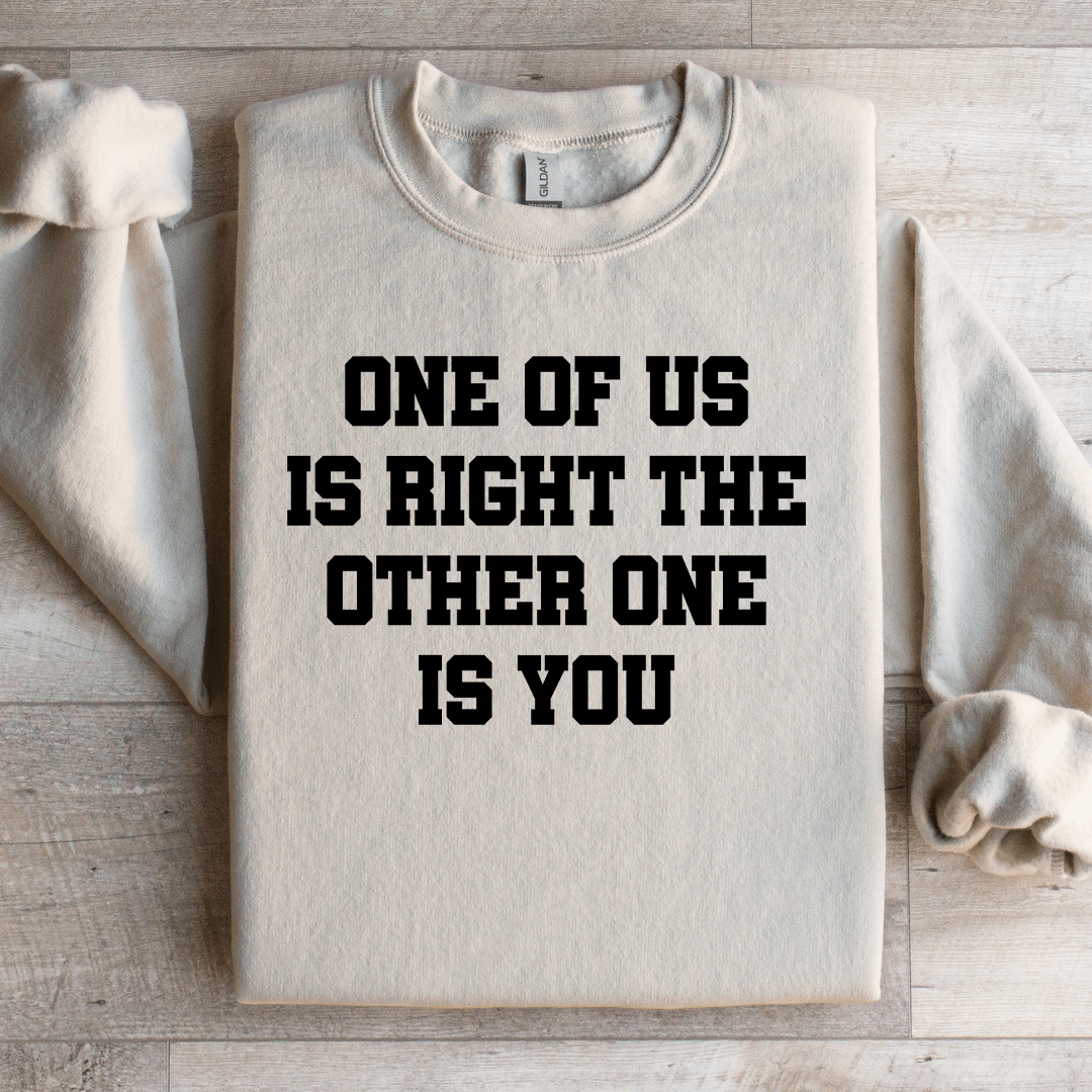 One Of Us Is Right The Other One Is You Sweatshirt