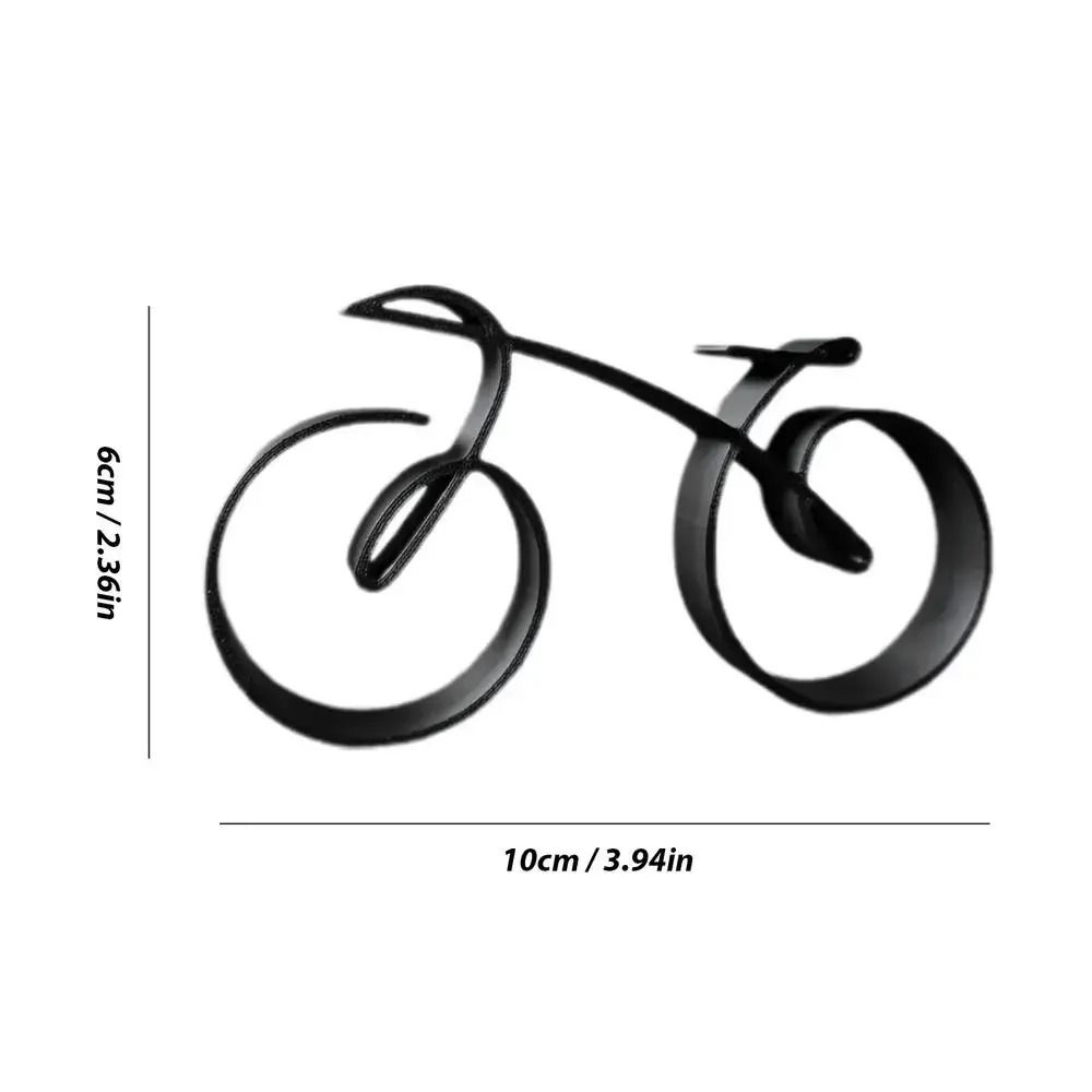Minimalist Acrylic Bicycle Sculpture Modern Desk Decor Ornament