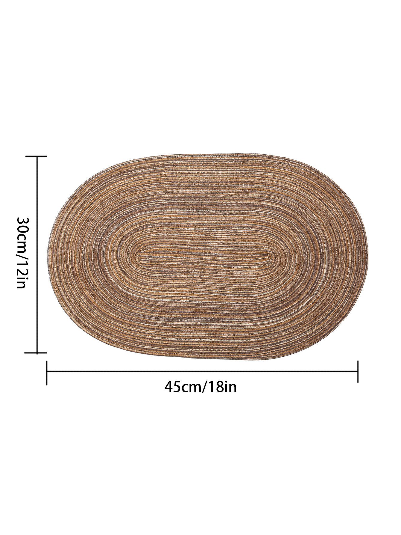 Oval Rope Cotton Placemats, 4PCS Non-Slip Braided Table Mats Set for Kitchen & Dining Room Decor