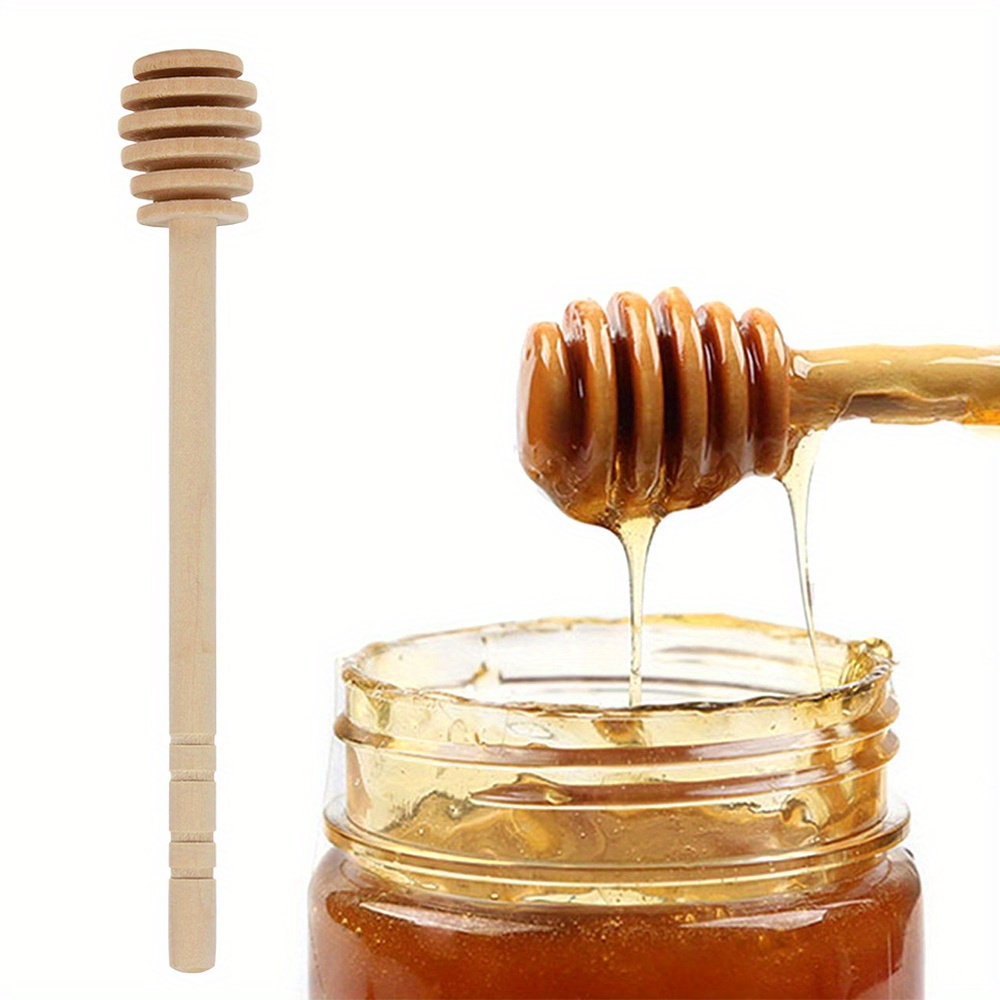 Wooden Stir Bar for Honey Jar, Mini Eco-Friendly Spoon, Long Handle Mixing Stick, Kitchen Dessert Tool