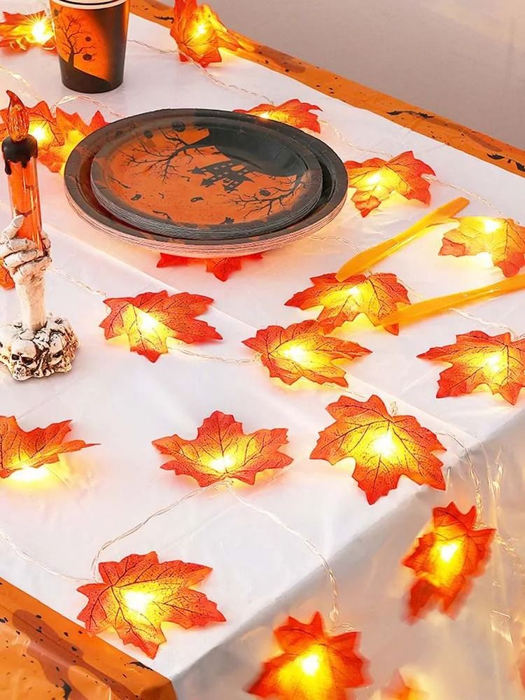 Maple Leaf String Lights Battery Operated Waterproof