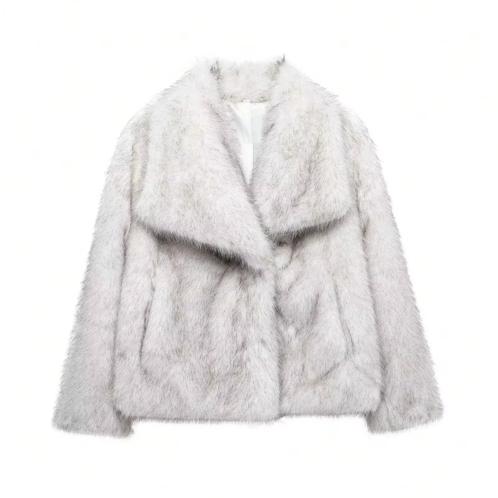 HH Elegant Faux Fur Outerwear System | Premium High-Street Fluffy Lapel Jacket & Thermal Fashion Infrastructure