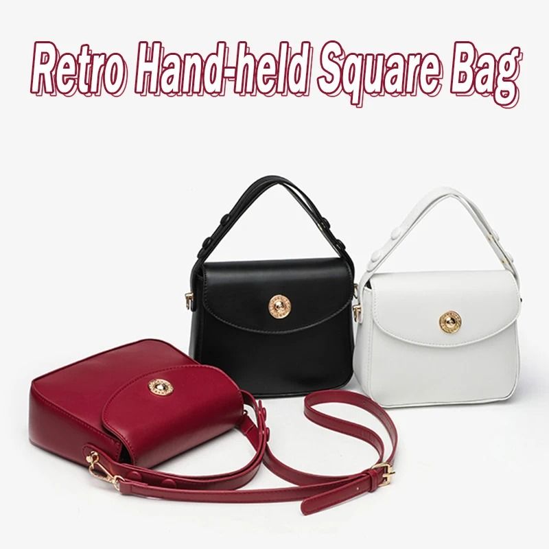 Retro High-End Magnetic Flap Small Square Handbag