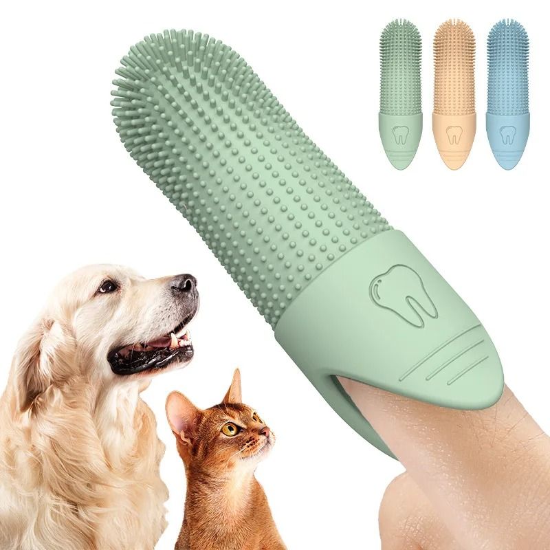 Dog Finger Toothbrush for Gentle 360 Degree Dental Cleaning