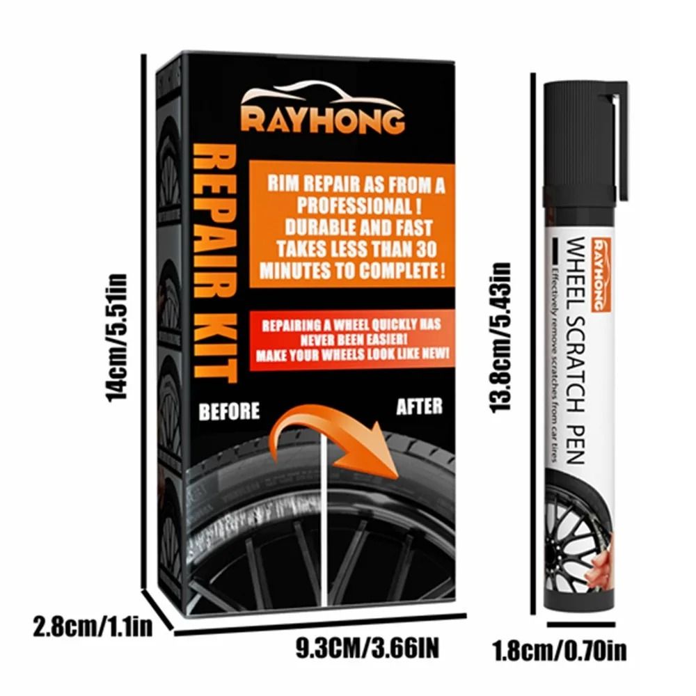 Universal Alloy Wheel Scratch Repair Kit DIY Rim Paint Fix Set