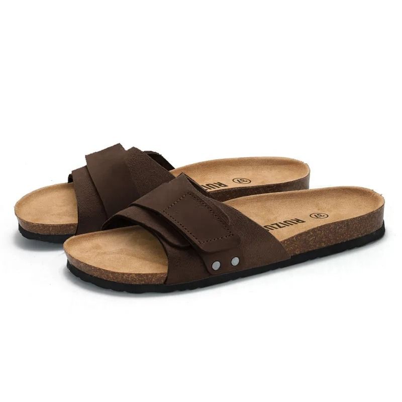 Soft Soled Cork Sandals Summer Beach Shoes for Women and Men Retro Fashion Slippers