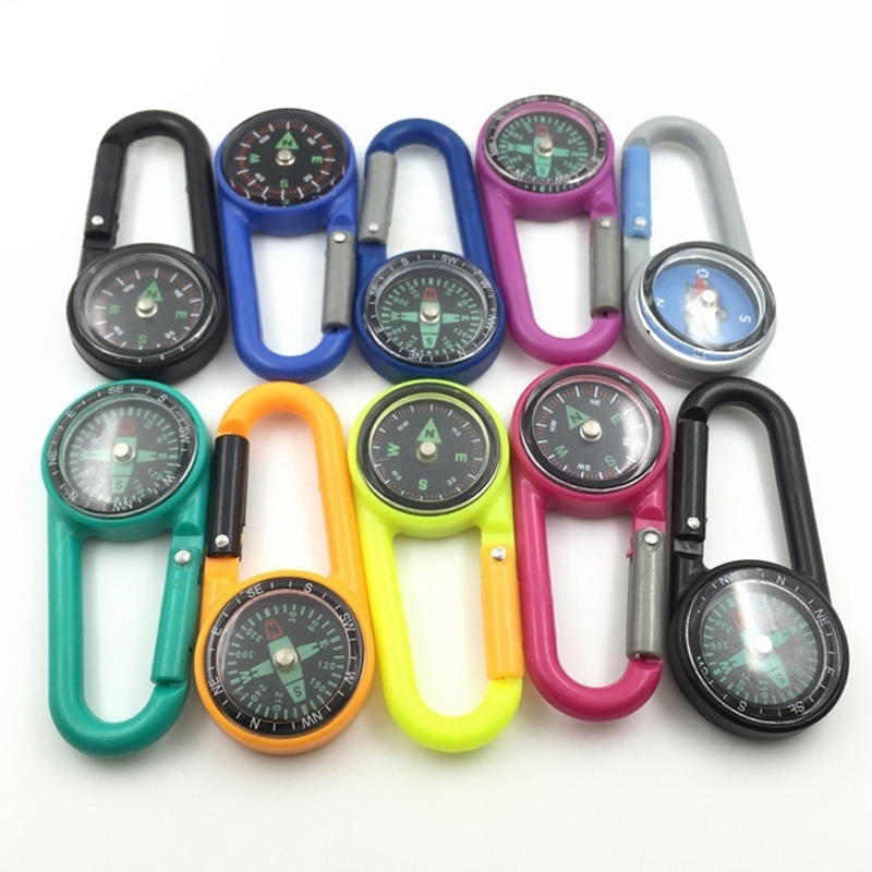 Multifunctional Smart Hiking Keychain with Compass & Thermometer