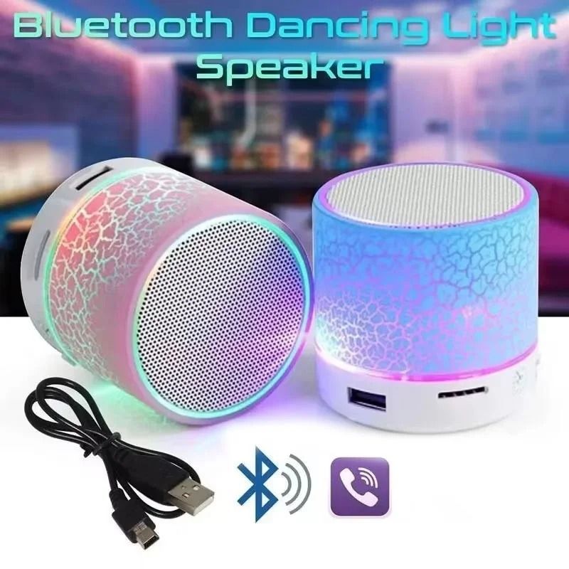 Professional High-Fidelity Mini Bluetooth Speaker and Portable Crack-Design LED Subwoofer