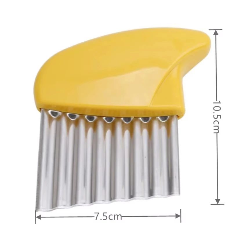Ultimate Crinkle Cut Potato Slicer & Wavy Vegetable Cutter – Manual French Fry Maker