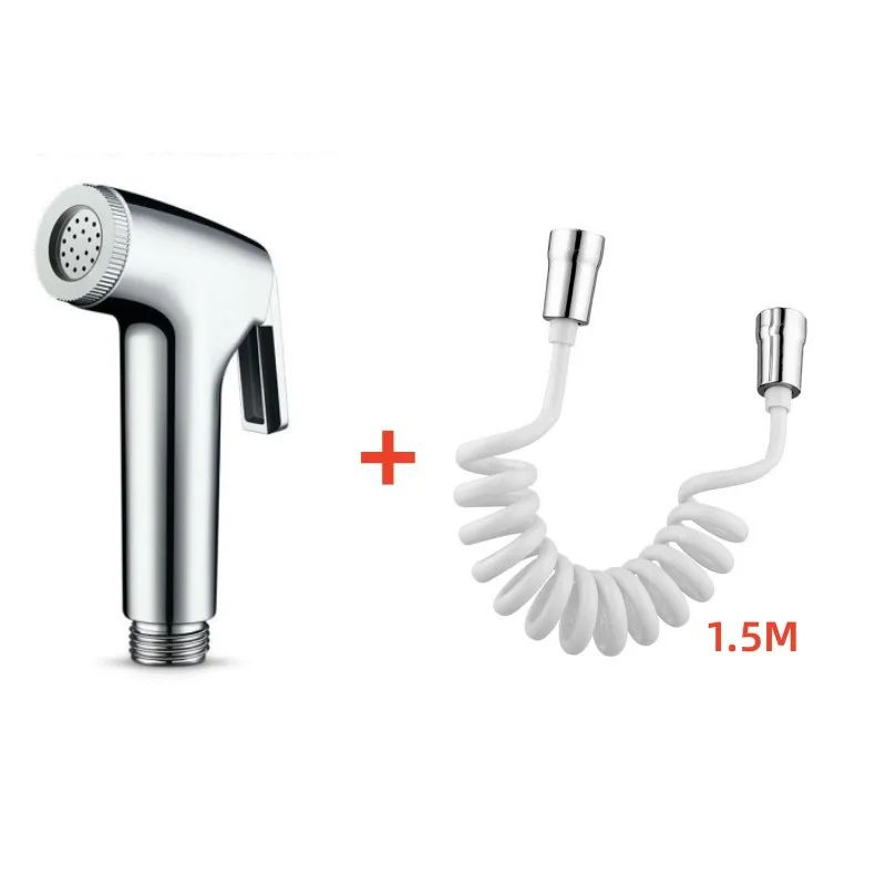 Handheld Toilet Bidet Sprayer With Flexible Spring Hose Bathroom Accessory