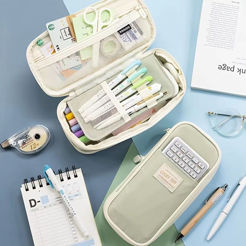 Big Capacity Pencil Pen Case Large Storage Bag Organizer for School and Office