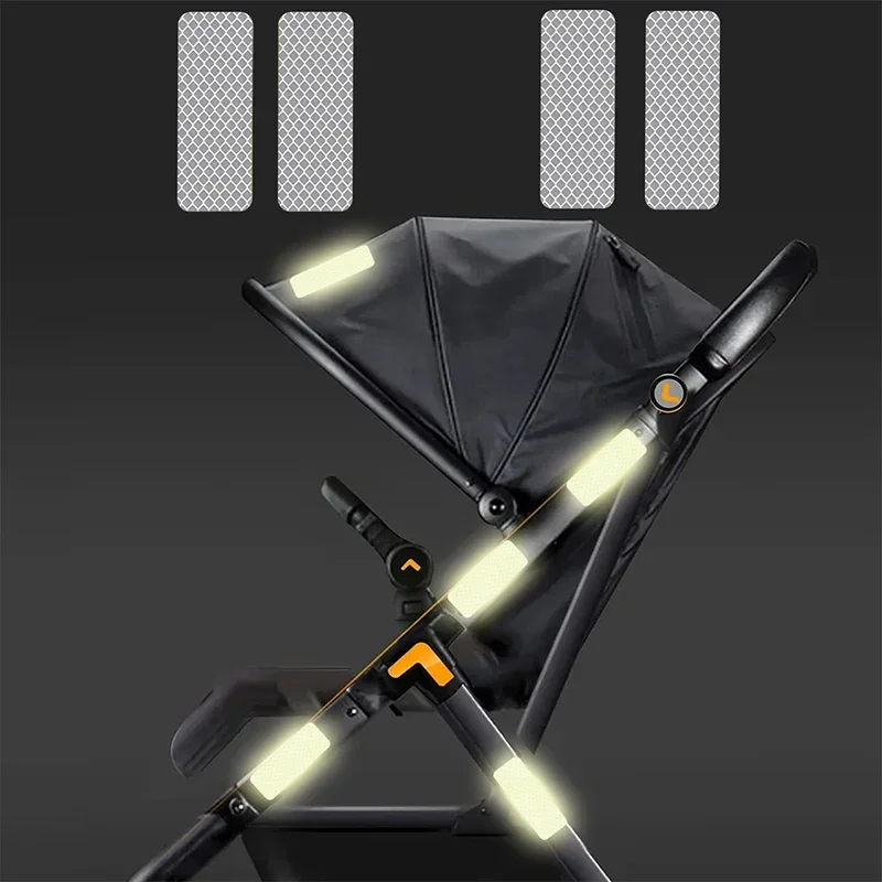 Baby Stroller Reflective Patch Waterproof Night Safety Warning Sticker Multifunction Anti-collision Stroller