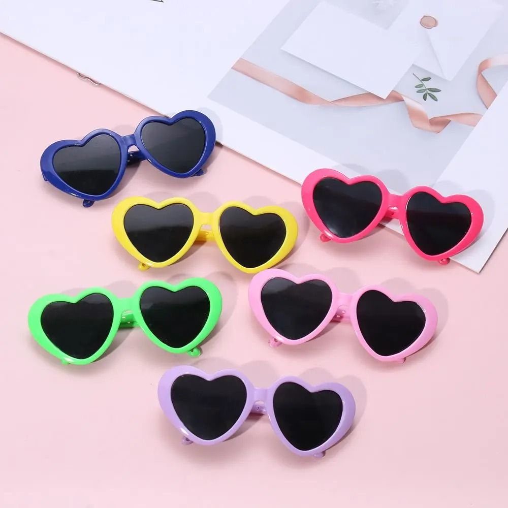 Heart-Shaped Miniature Doll Sunglasses – Candy Color Eyewear for 60cm Dolls