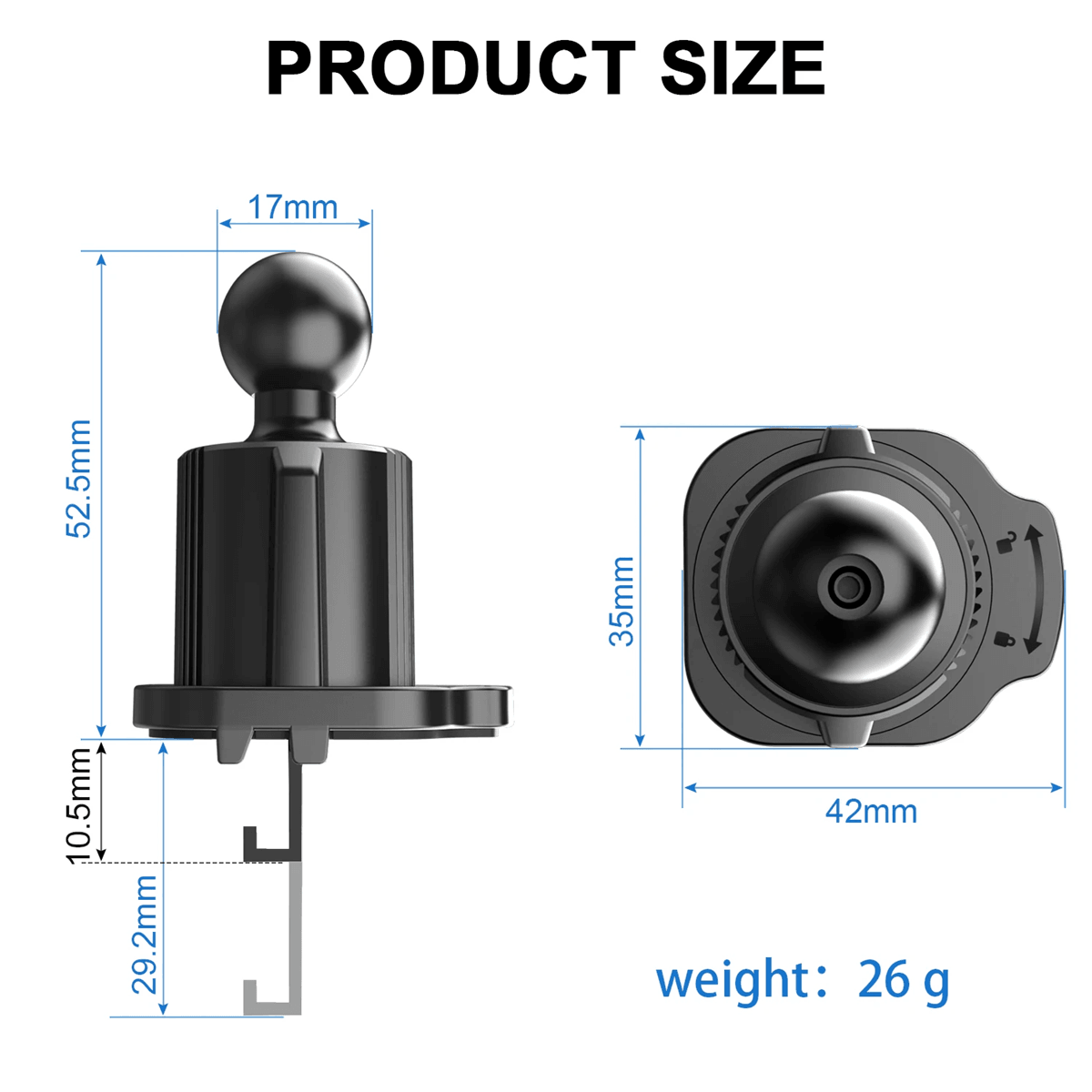 Universal 360 Degree Magnetic Car Vent Phone Holder Powerful 6-Magnet Secure Mount