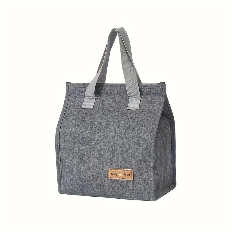 Large Capacity Insulated Lunch Bag – Vertical Cationic Thermal Food Tote with Handles, Leak-Resistant Meal Prep Cooler B