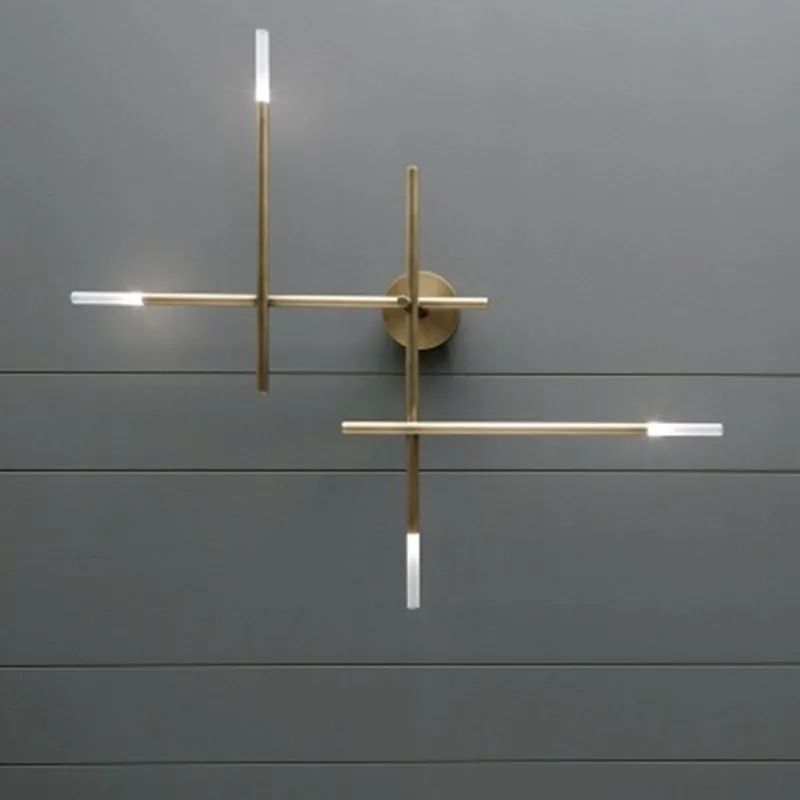Nordic Cross LED Wall Lamp – Modern Minimalist Line Art Sconce for Living Room & Bedroom Lighting