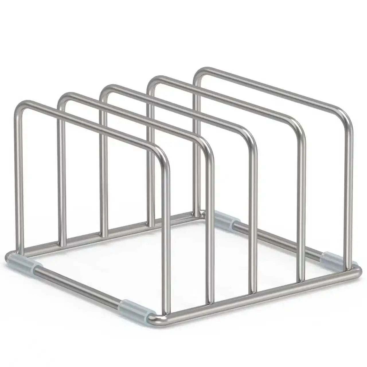 Premium Stainless Steel Cutting Board Holder and Multi-Slot Chopping Board Storage Rack