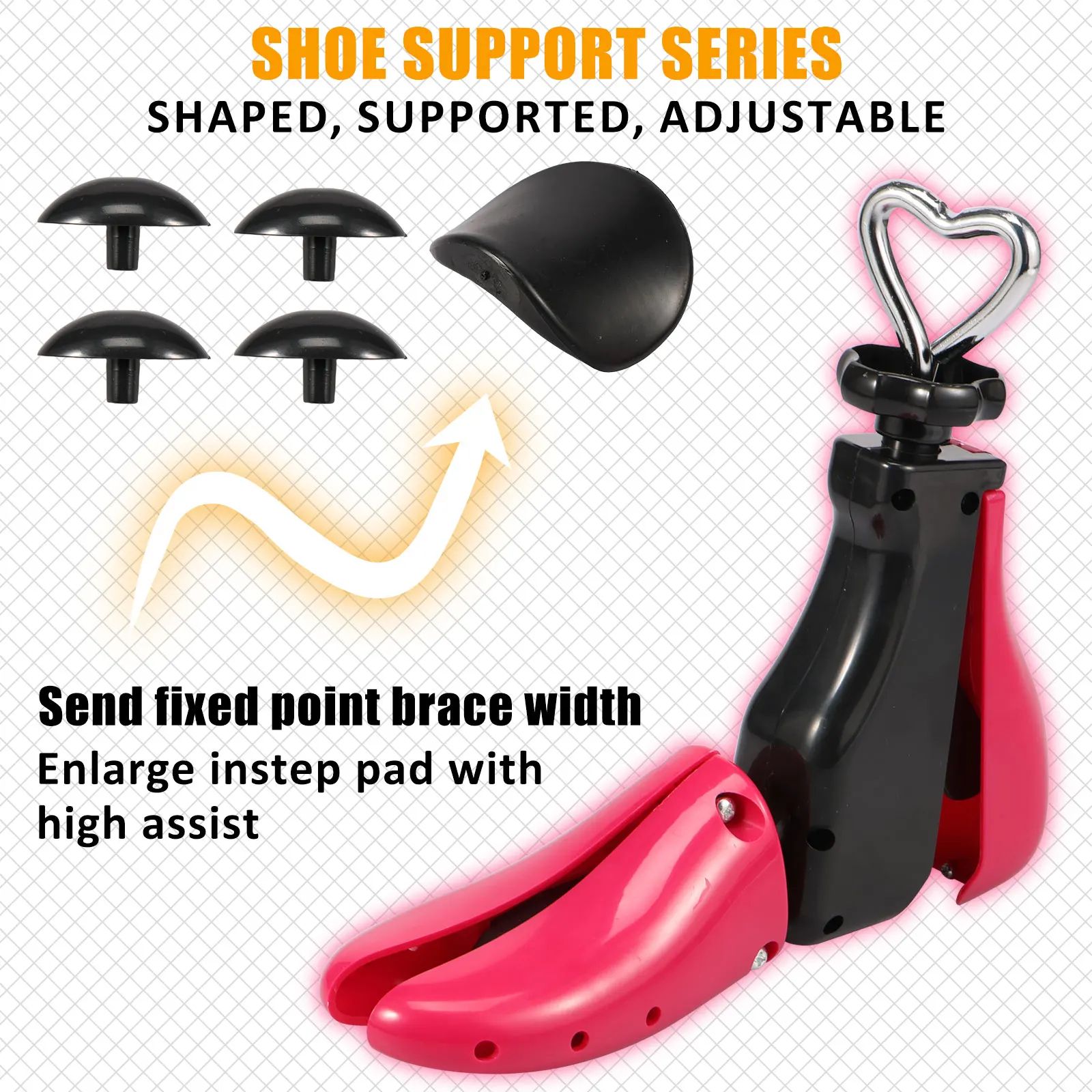Universal Adjustable Shoe Stretcher and Boot Widener with Steel Shaft