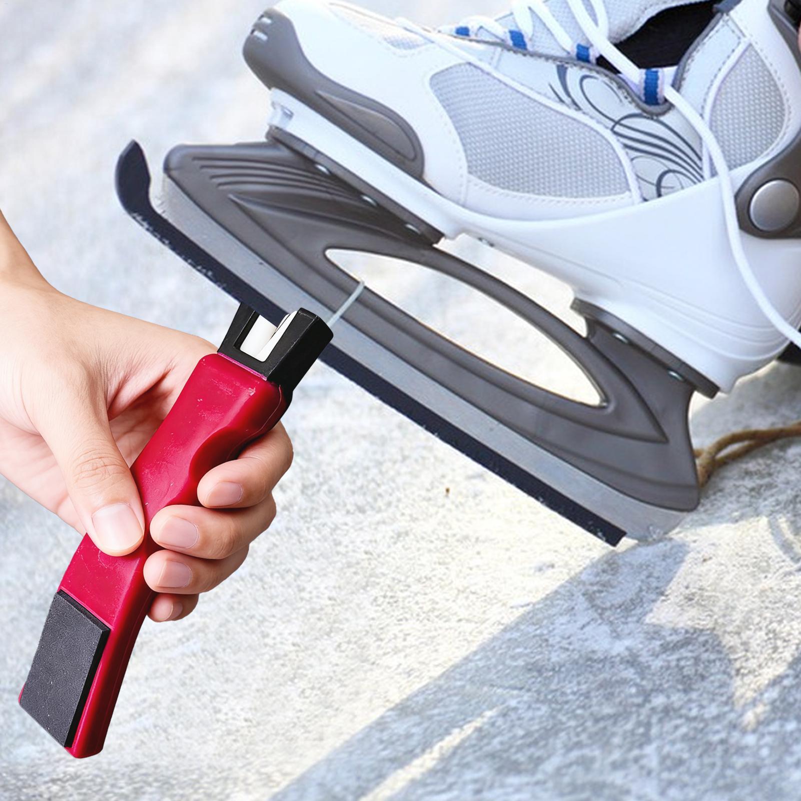 Precision Ice Skate Sharpening Tool Double Sided Skate Blade Sharpener for Hockey Figure Skates