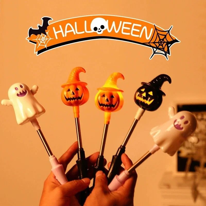 Halloween Pumpkin LED Hand Shaker Flashlight