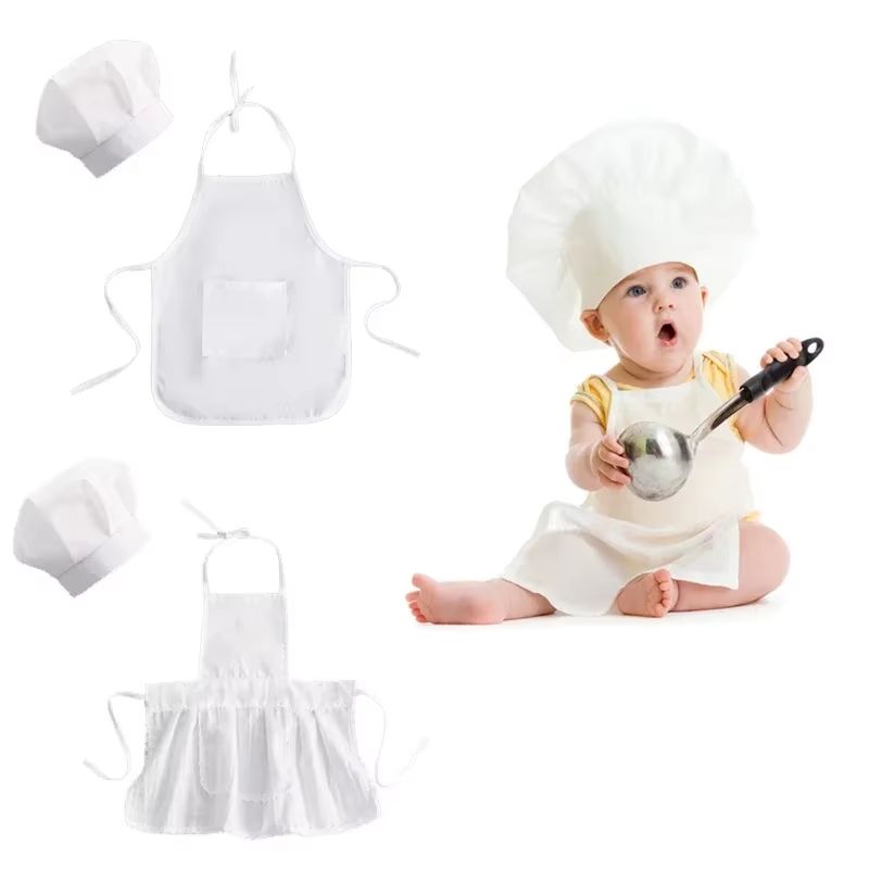 Little Chef Baby Apron and Hat Set
