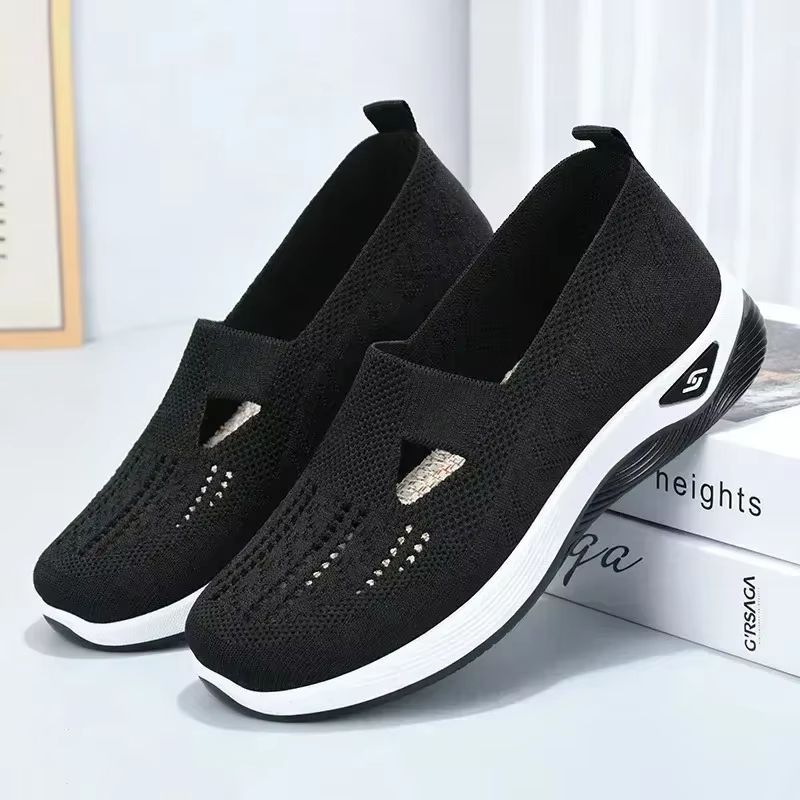 Women's Breathable Mesh Casual Shoes Soft-Sole Spring & Summer Single Shoes for Mothers