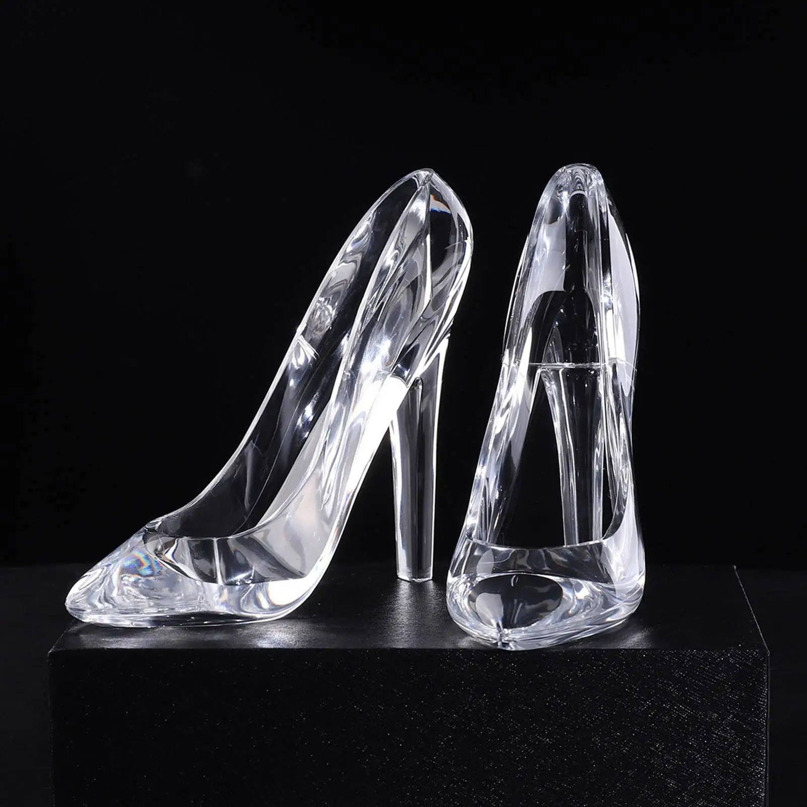 Crystal Glass Slipper Figurine Cinderella Shoe Decor
