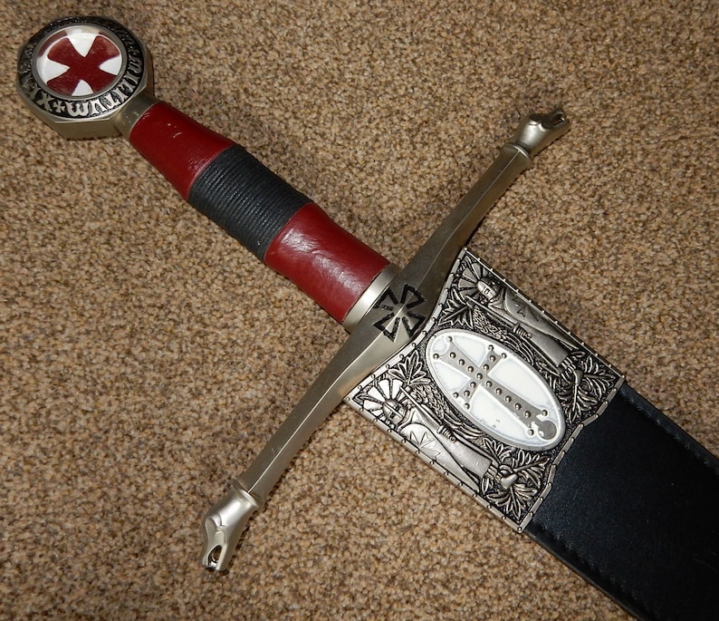 Impressive Masonic Knights Templar Sword 40 Inch Ceremonial Regalia with Scabbard