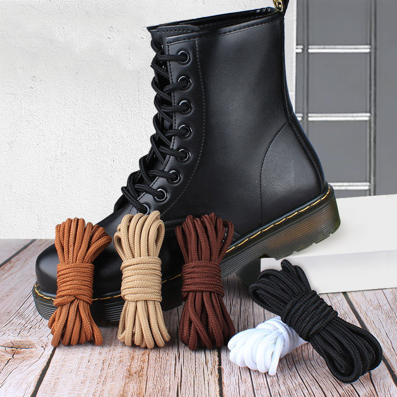 Round Polyester Shoelaces for Boots, Perfect for Hiking and Outdoor Sports Shoes