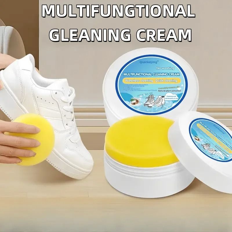 White Shoe Cleaner Paste - Multi-Purpose Whitening & Stain Remover for Faux Leather
