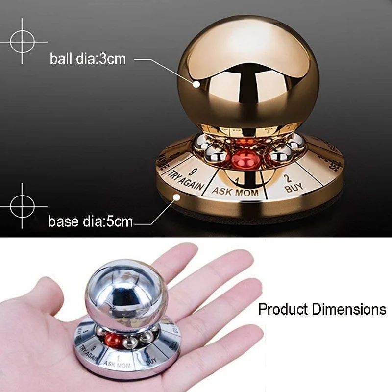 Metal Prophecy Decision Ball Spinner Desk Toy Stress Relief Fate Picker Gadget