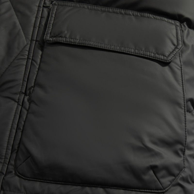 Men's Hooded Down Jacket, Winter Warm Puffer Coat, Loose Fit Hip Hop Streetwear, Harajuku Style Outwear