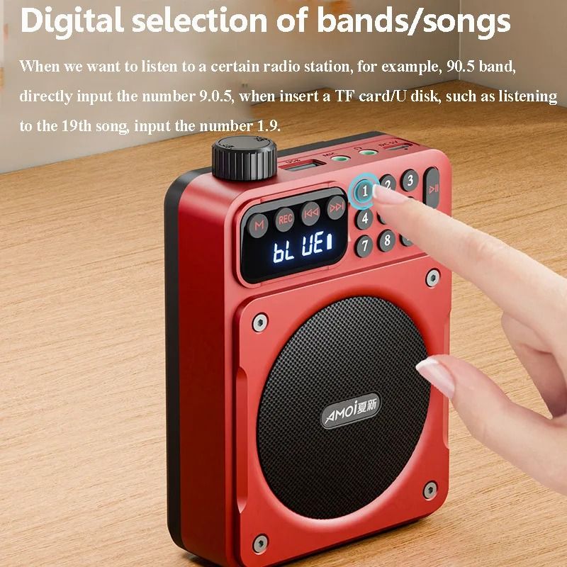 Mini Digital FM Radio with Bluetooth Speaker and USB Slot